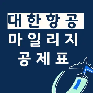 대한항공 마일리지 공제표 2개 (도시표, 구간표) 및 적립 내역 사이트 바로가기