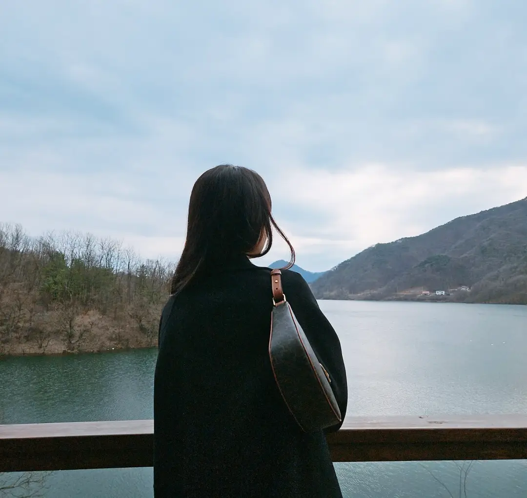 심플한 디자인의 셀린느 트리옹프 백